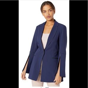 BCBGMAXAZRIA Women's Pleather-Trimmed Blazer